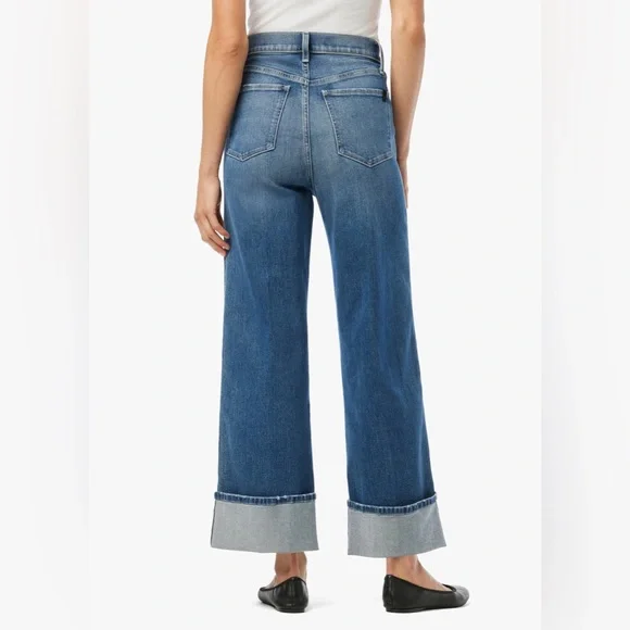 Joe’s Jeans Trixie Wide Leg Cuffed Jeans – First Bite Wash, Size 27 - Picture 2 of 8